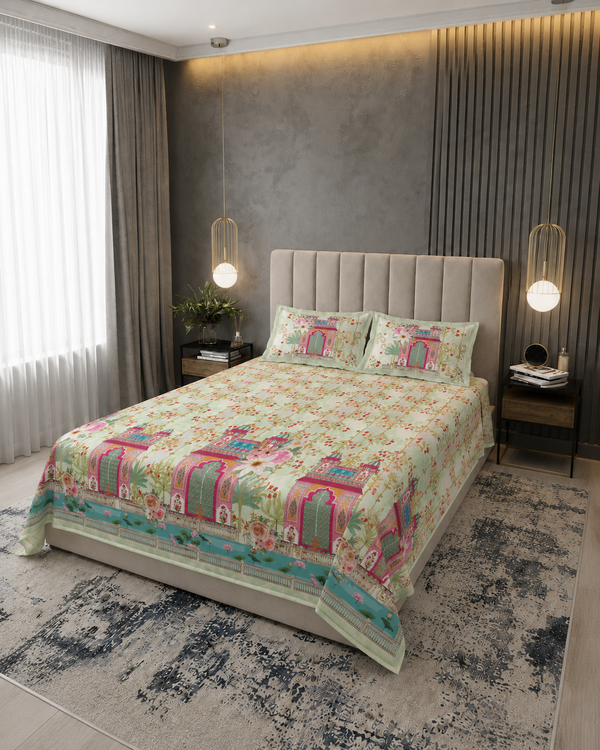 Nazaara Aangan Pure Cotton Soft and Smooth Bedsheet