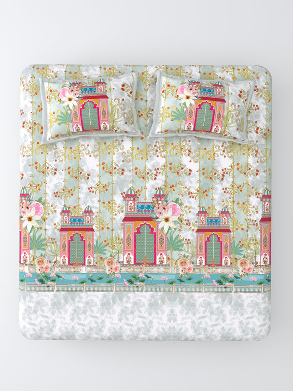 Nazaara Aangan Super King Size Bedsheet