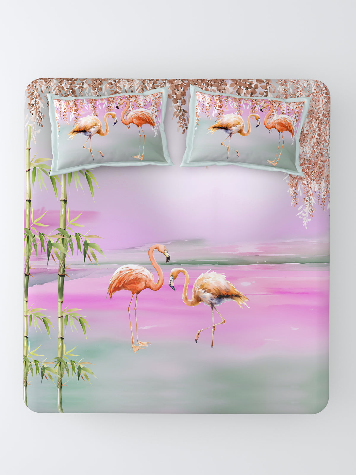 Nazaara_Bedsheet_King_Size_Cotton_Pink