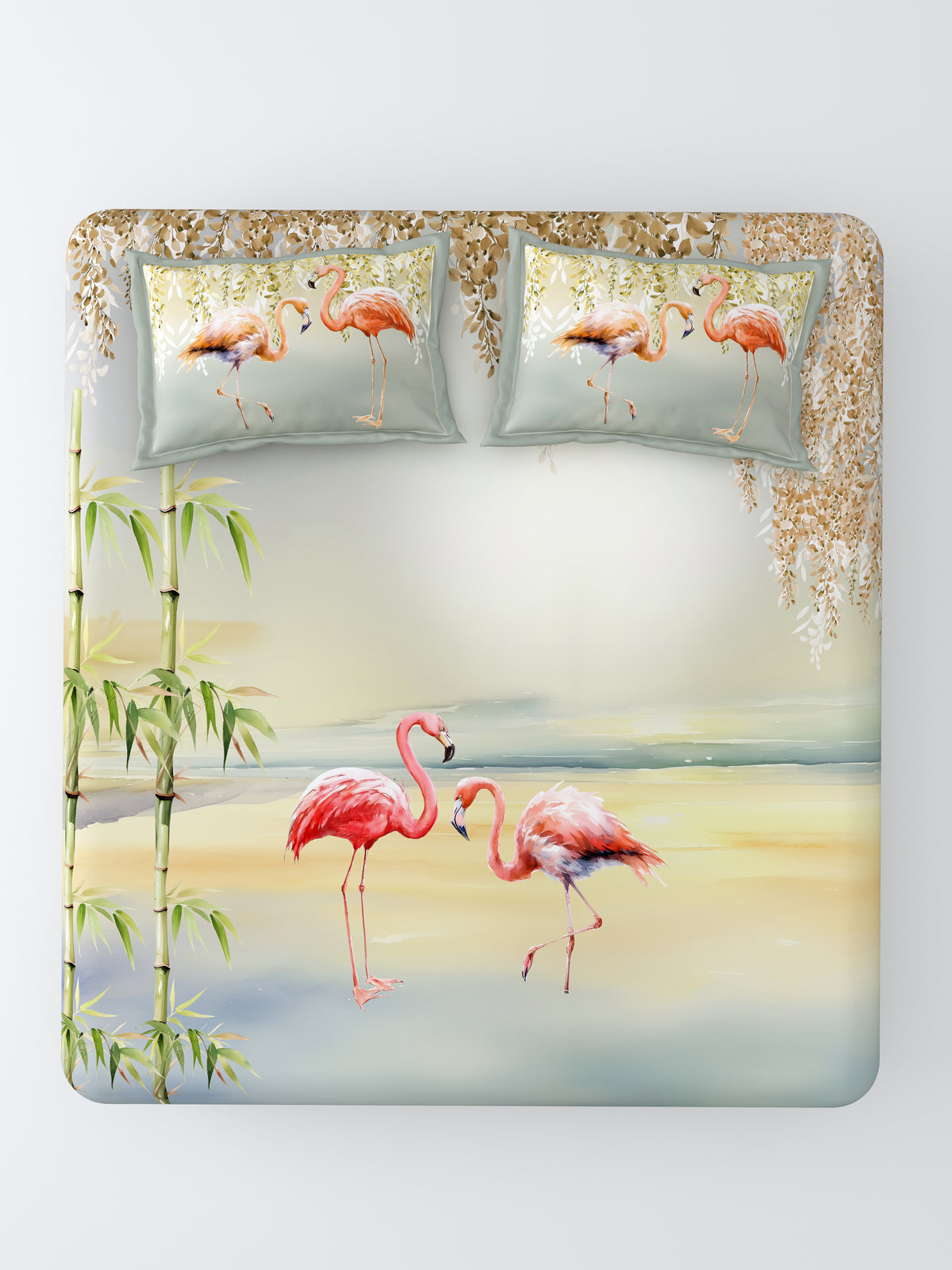 Nazaara_Bedsheet_Super_King_Size_Sage