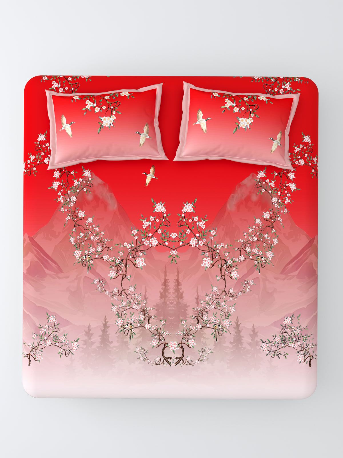 Nazaara_Bedsheet_Pure_Cotton_Red