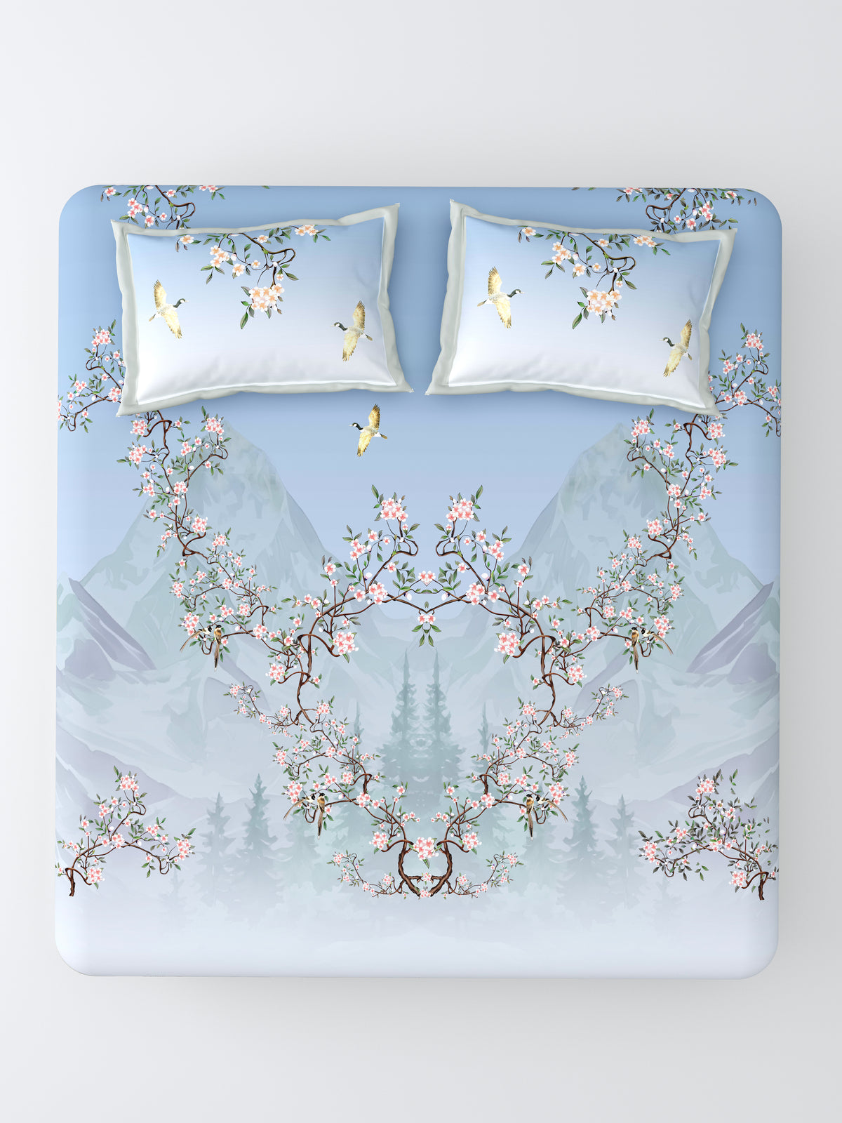 Nazaara_Bedsheet_Pure_Cotton_Light Blue