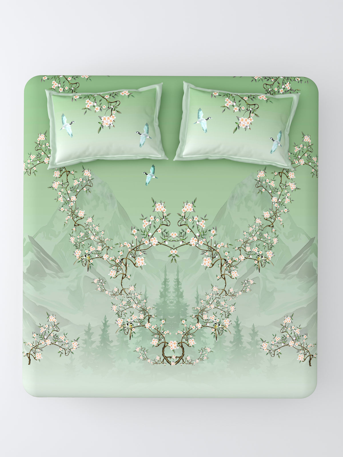 Nazaara_Bedsheet_Pure_Cotton_Green