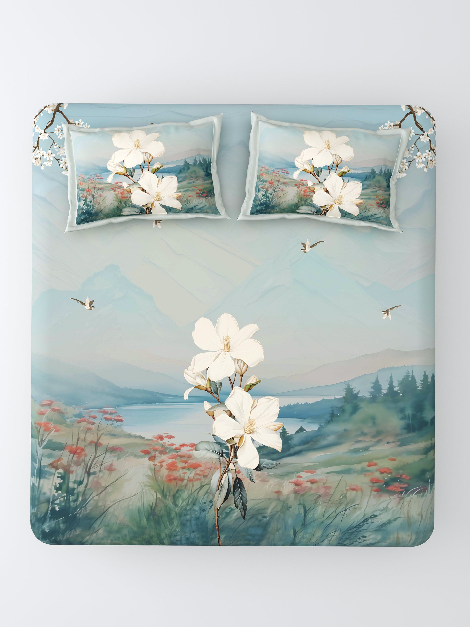 Nazaara Saavan Super King Bedsheet