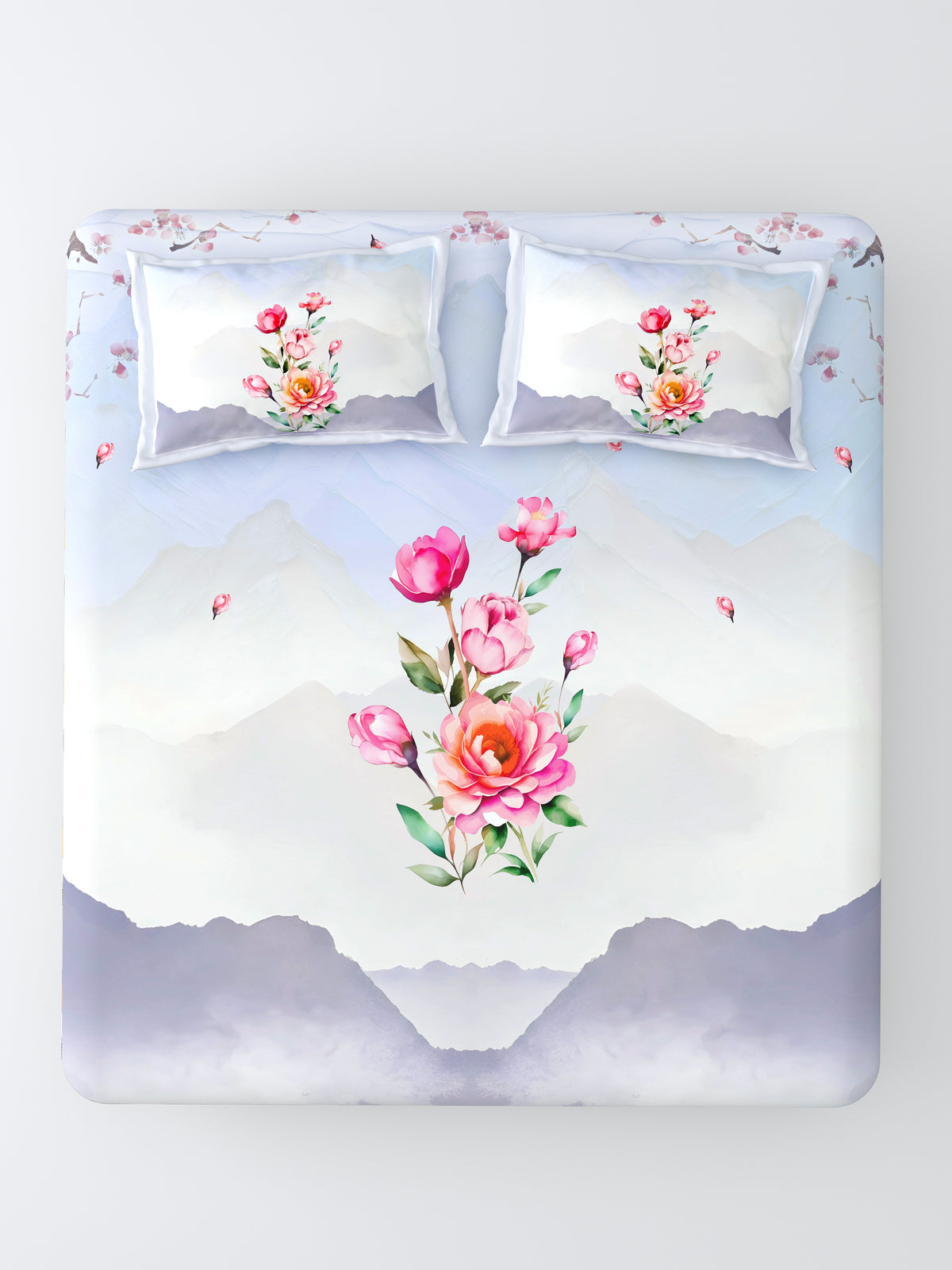 Nazaara_Raunak_Pure_Cotton_Bedsheet_Lavendar