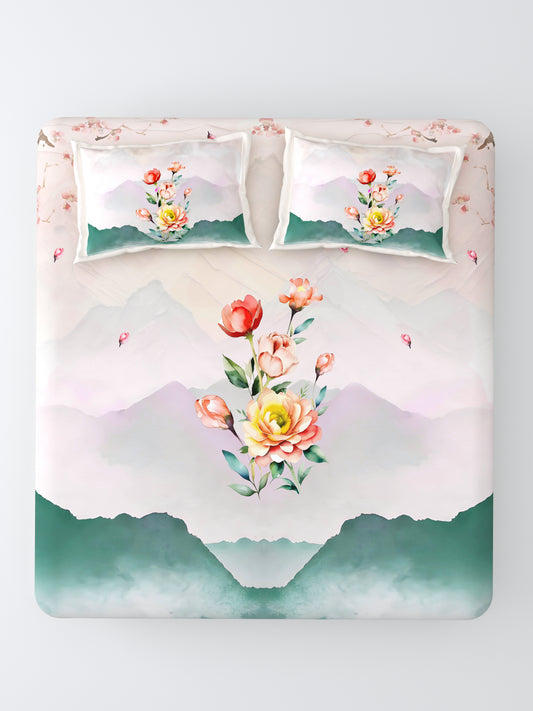 Nazaara__Cotton_Bedsheet_Green