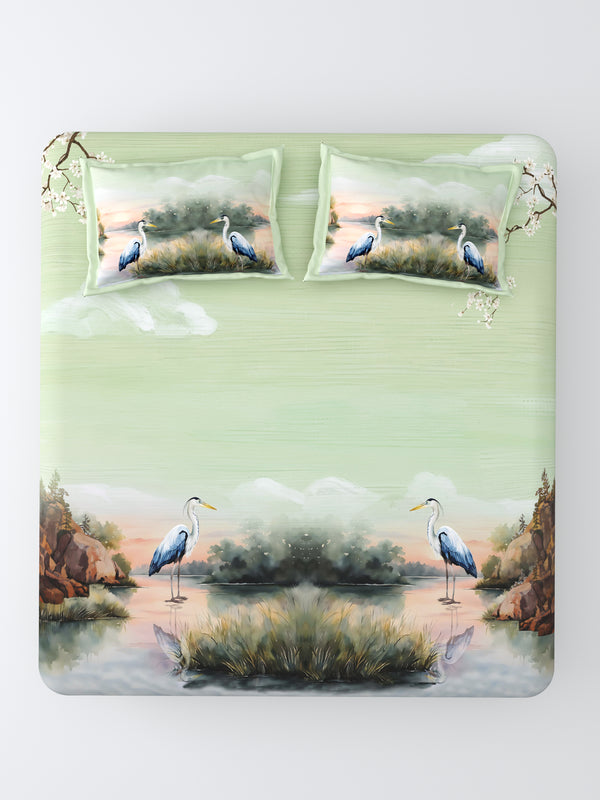 Nazaara Chaav Super King Size Bedsheet