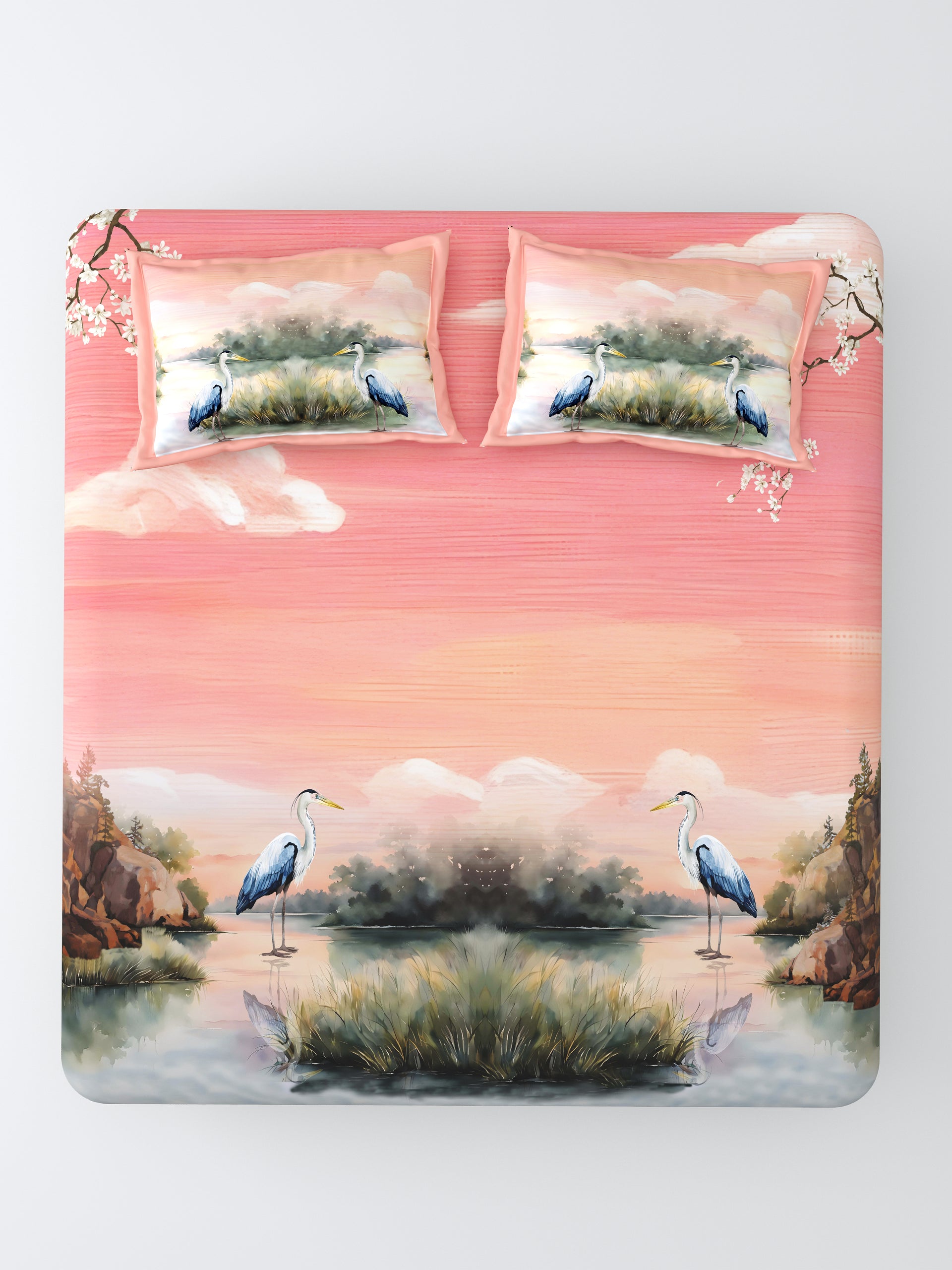 Nazaara Chaav Super King Size Bedsheet