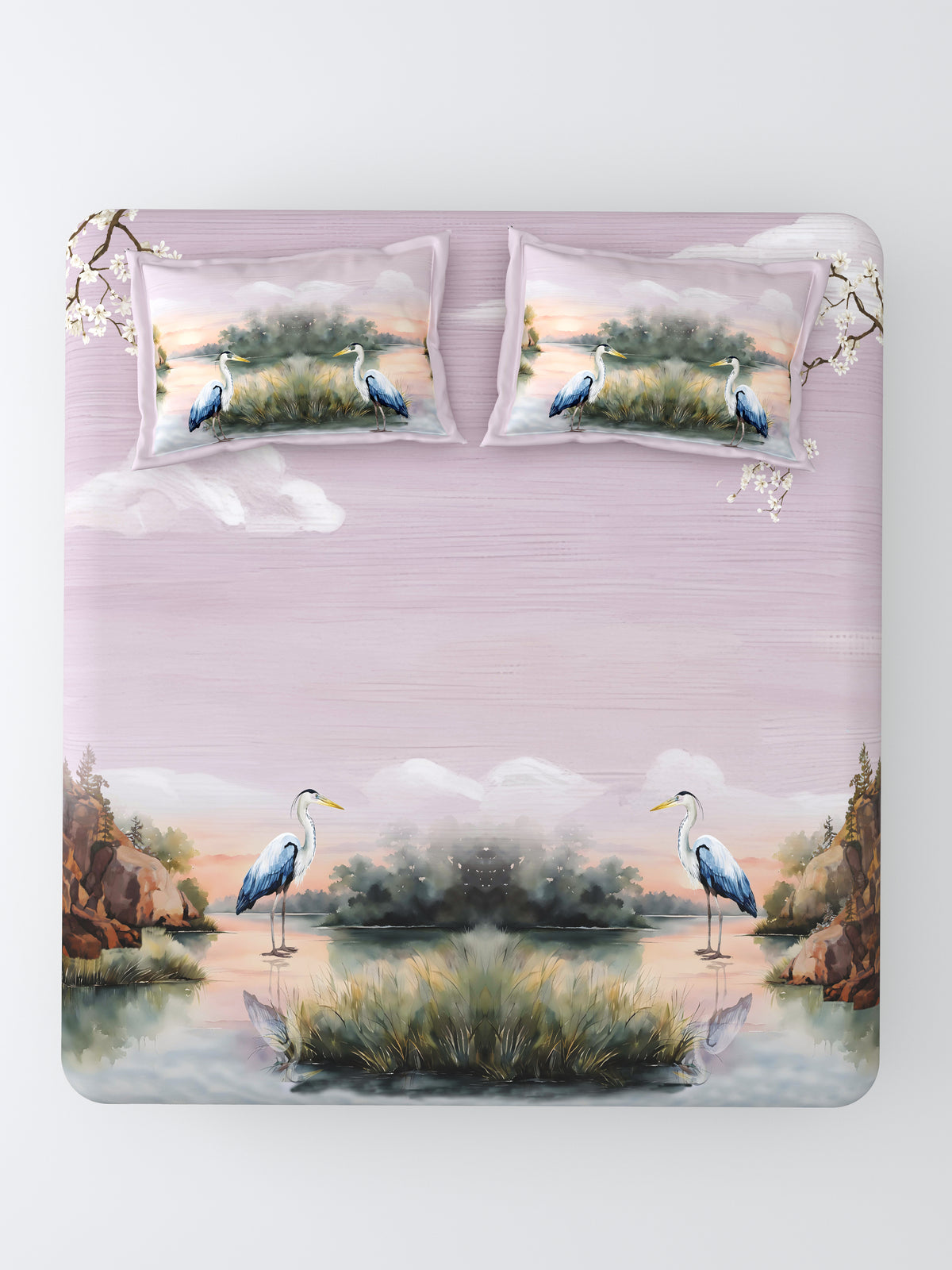 Nazaara_Chaav_Bedsheet_Pure_Cotton_Lavendar