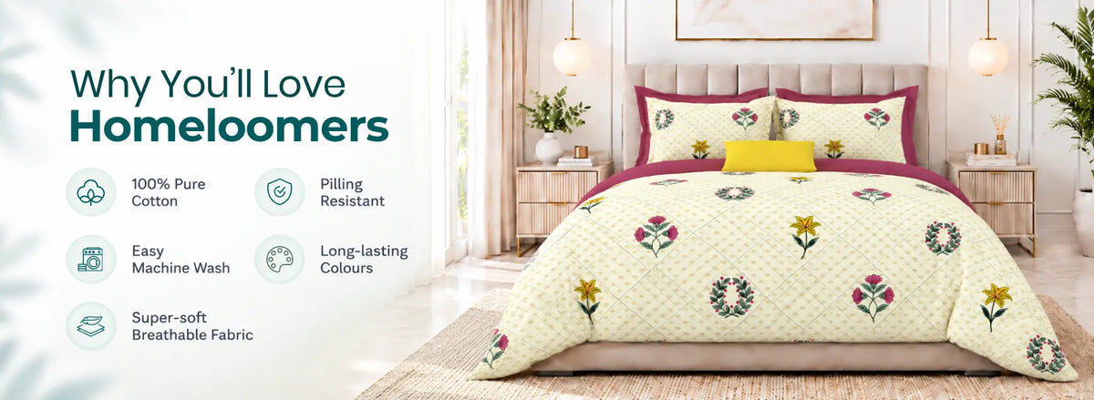 Noor Moonlit Pure 100% Cotton Bedsheet