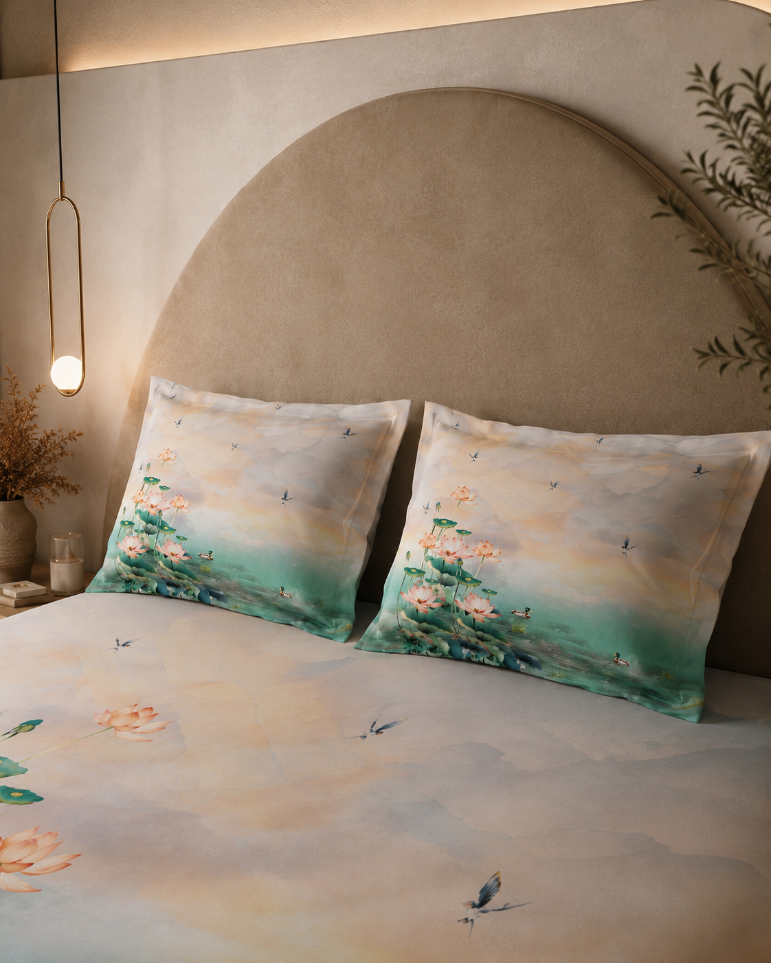 Nazaara_Aabha_Pure_Cotton_Light Green_bedsheets