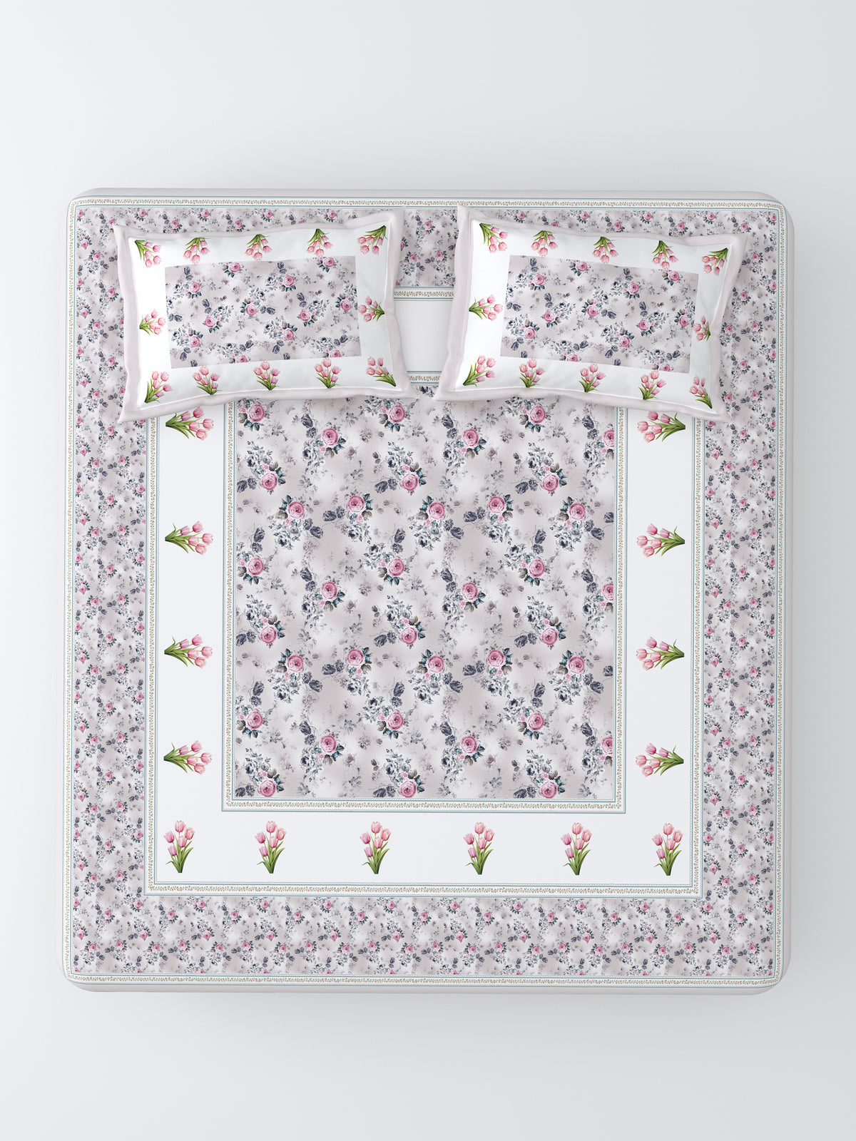 Nazaara_Suhaani_Bedsheet_Pure Cotton_Lavendar