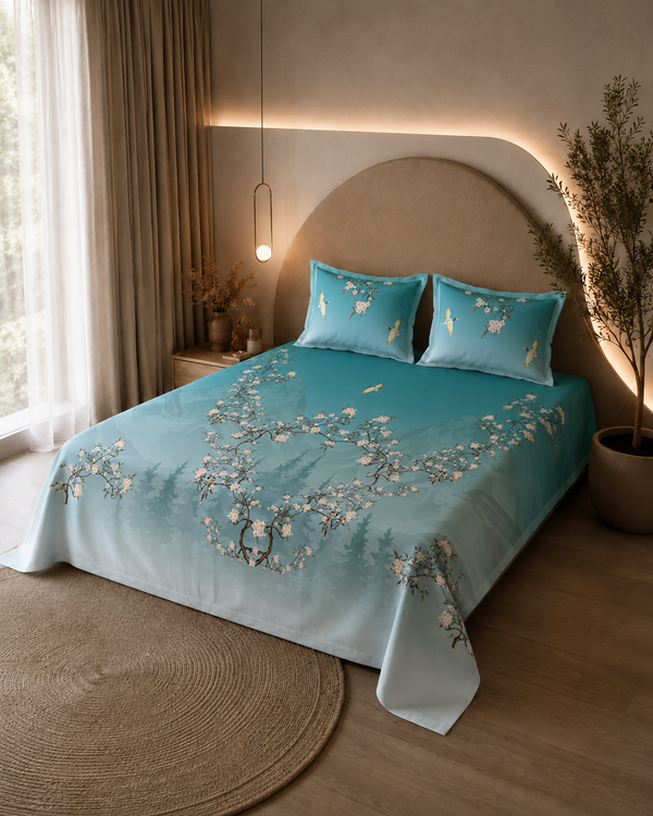 Nazaara Baadal Pure Cotton Premium Bedsheet