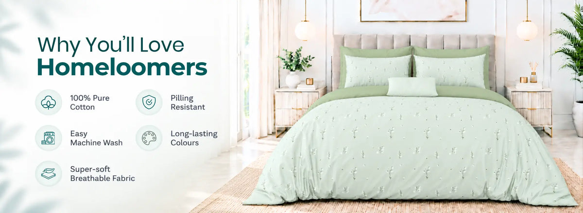 Sukoon Shaam 100% Pure Cotton Bedsheet