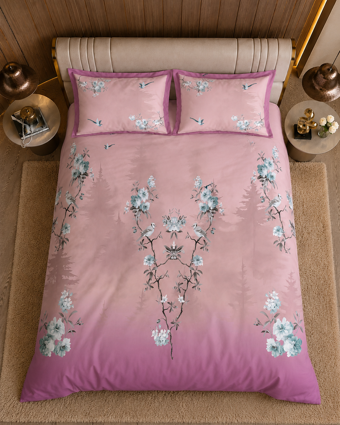 Nazaara_Leher_bedsheet_pink