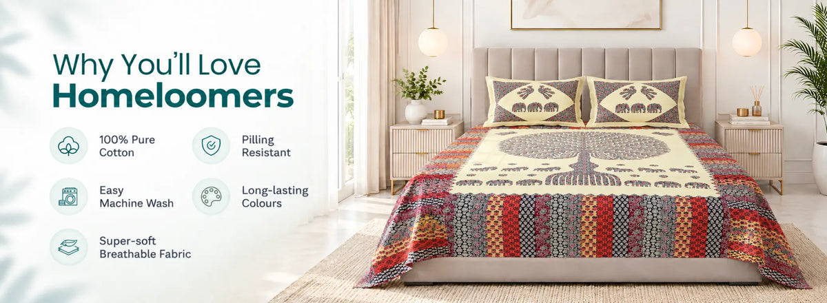Rowan Barmeri Cotton Queen Size Bedsheet
