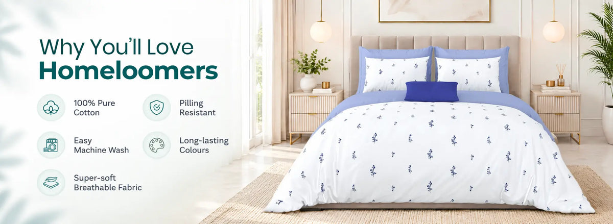 Sukoon Subah Pure 100% Cotton Bedsheet