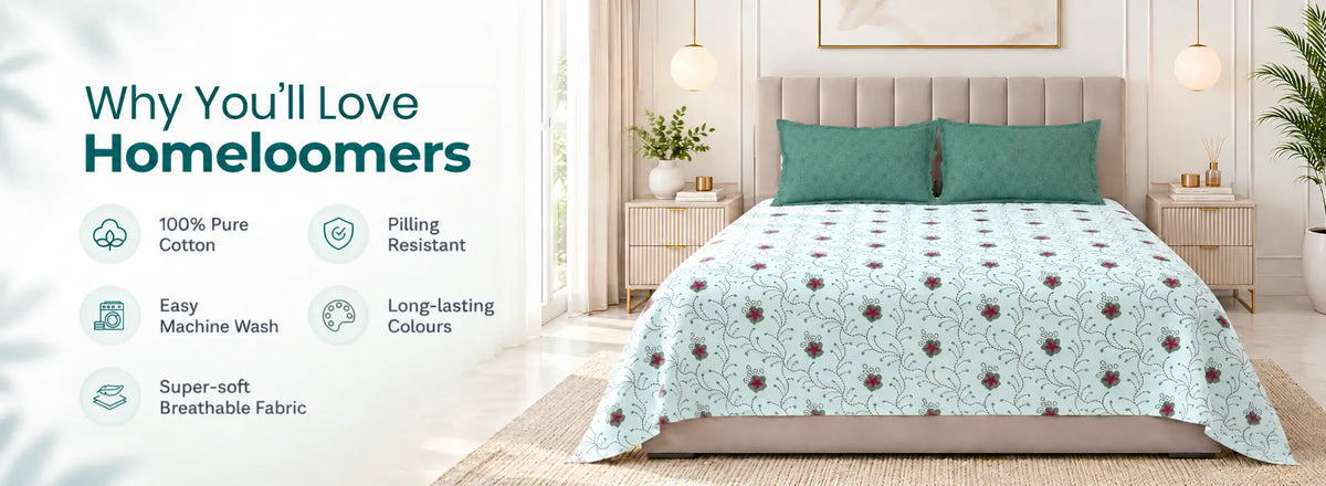 Saanjh Saheli Soft and Airy Premium Cotton Bedsheet