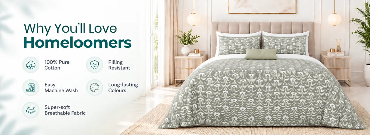 Aureva Cipher Premium Pure Cotton Bedsheet