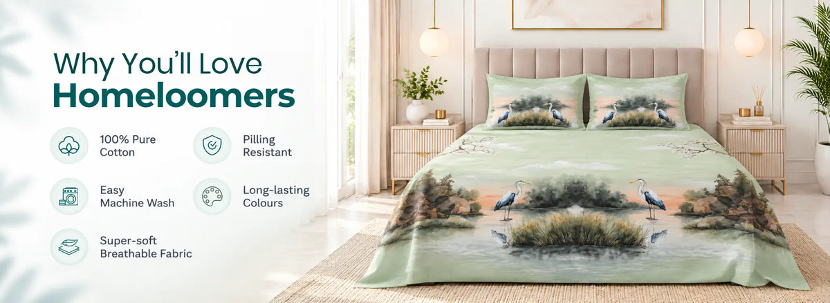 Nazaara Chaav Bedsheet Pure Cotton