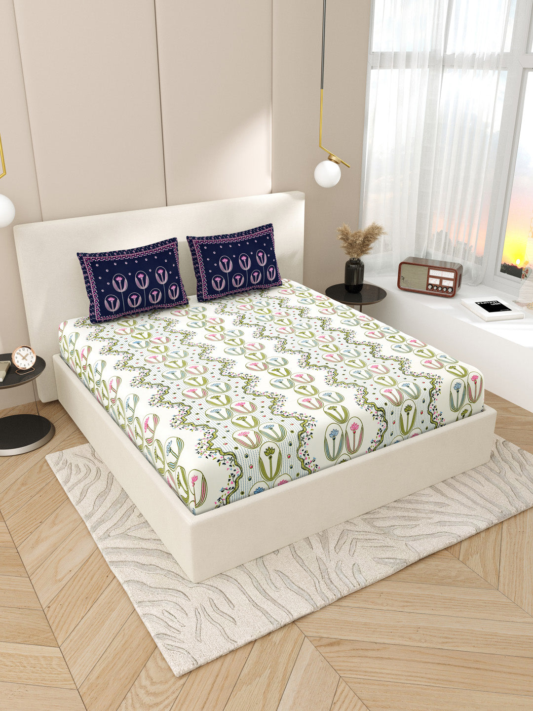 Blue_Pillow_Covers_Bedsheet