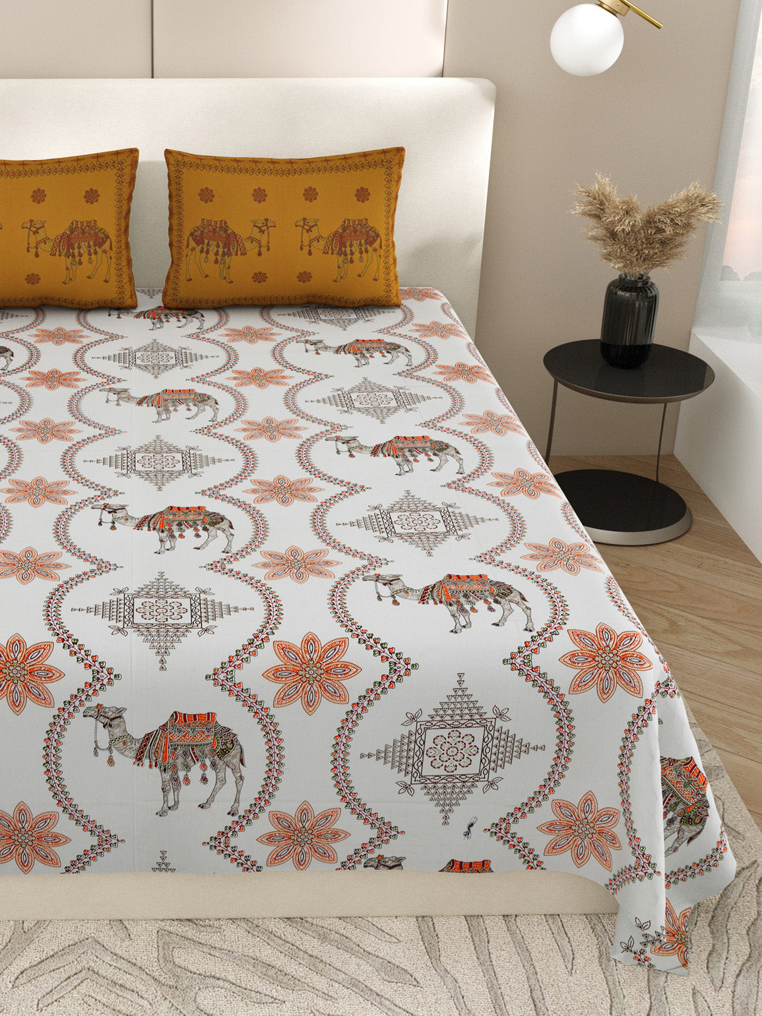 Kashida_Cotton_Bedsheets_Brown