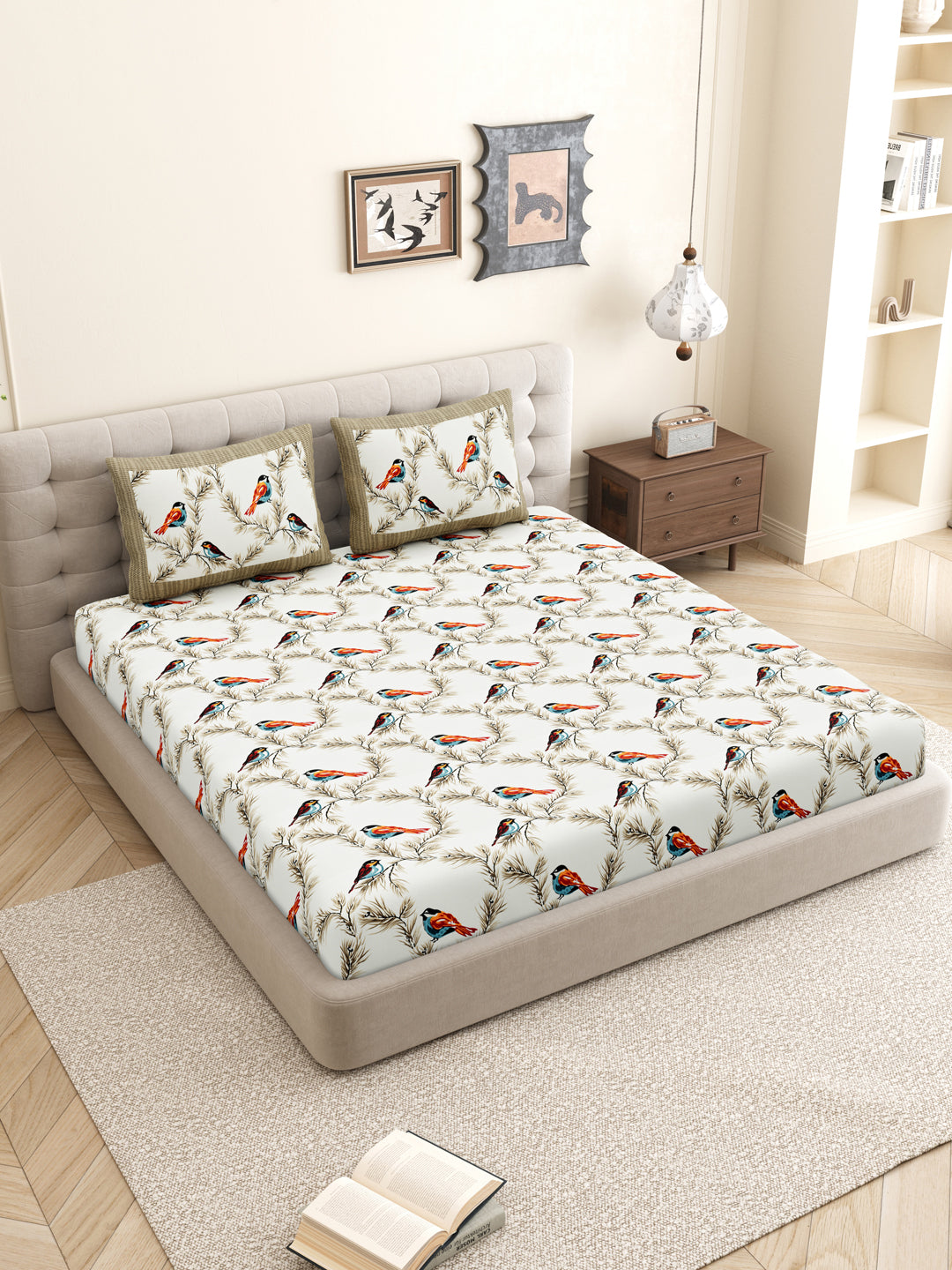 Bright_Birds_Printed_Bedsetting_Brown