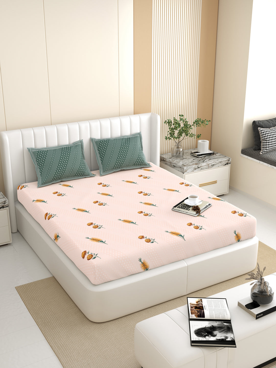 Antartic Snow White Pure Cotton Bedsheet
