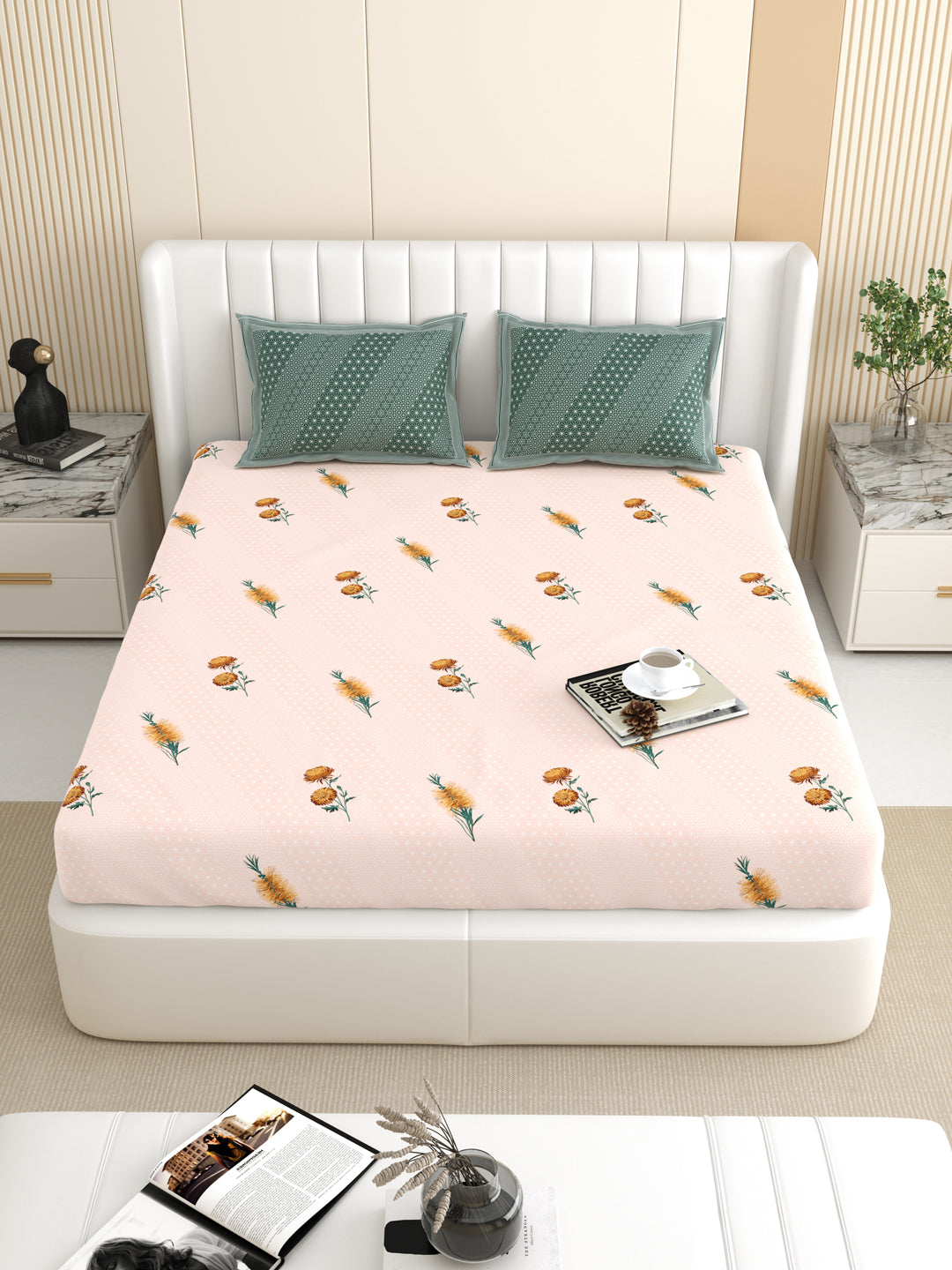 Antartic Snow White Pure Cotton Bedsheet