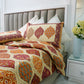 Vermilion Ajrak Cotton Single Size Bedsheet