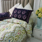 Lilac Kashida Cotton Bedsheet