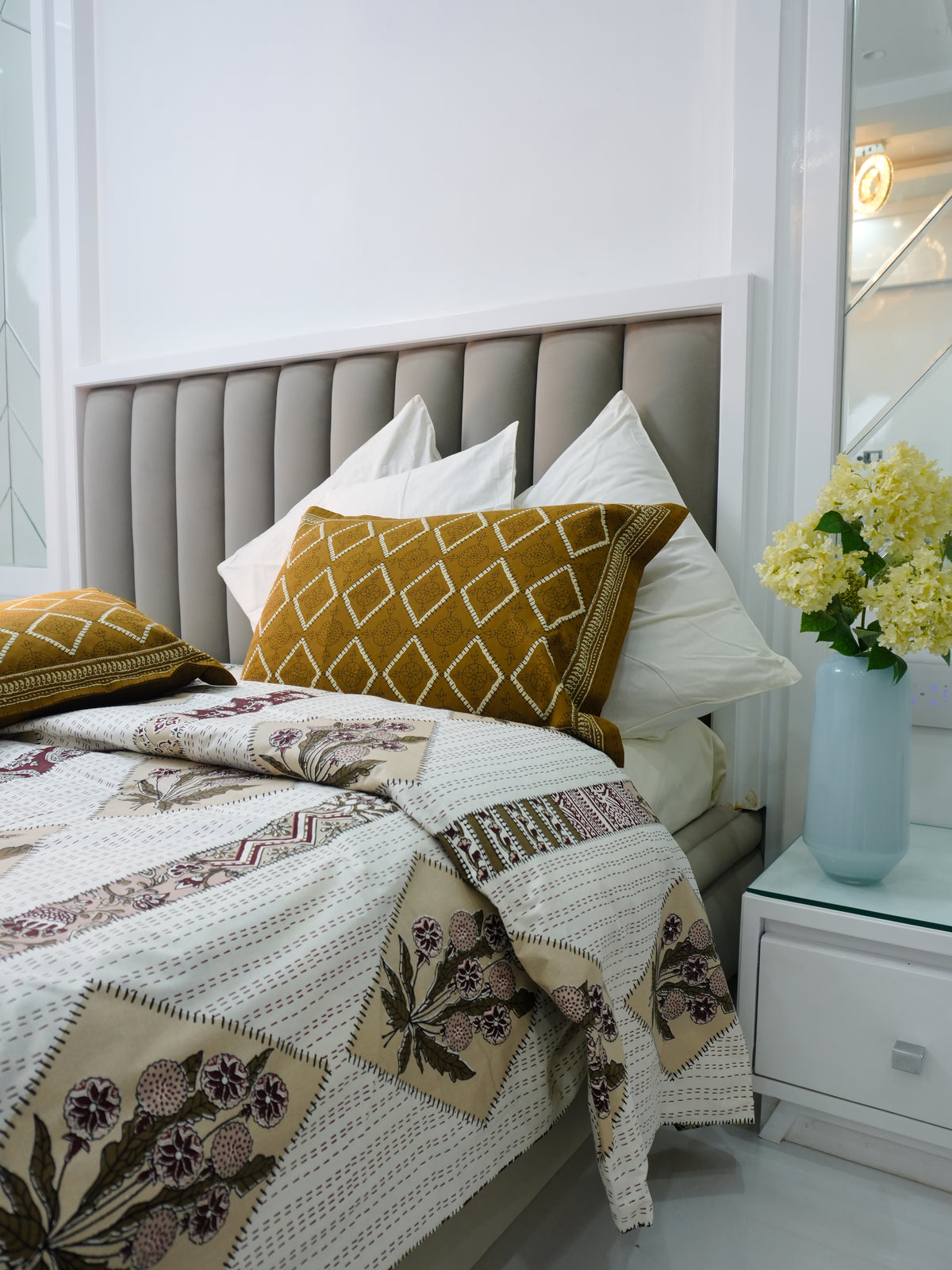 Rosewood Kashida Cotton Bedsheet