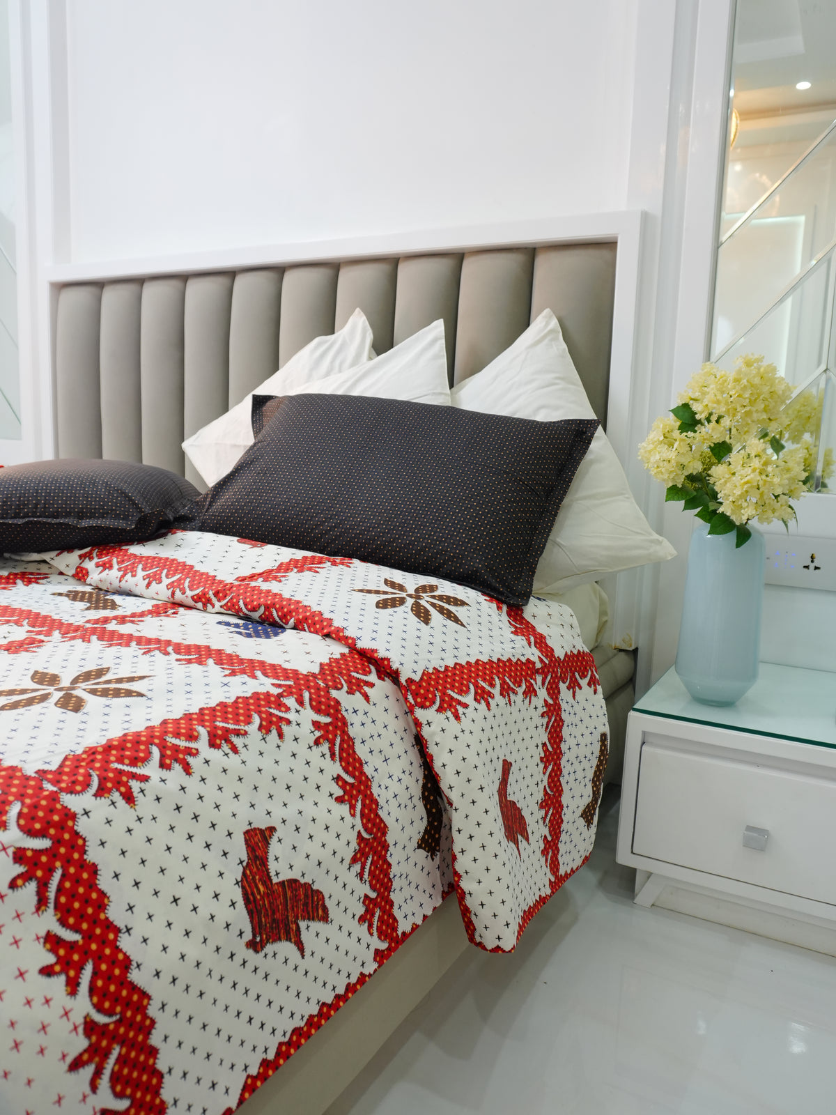 Jazzberry Gujri Patch Printed Bedsheet
