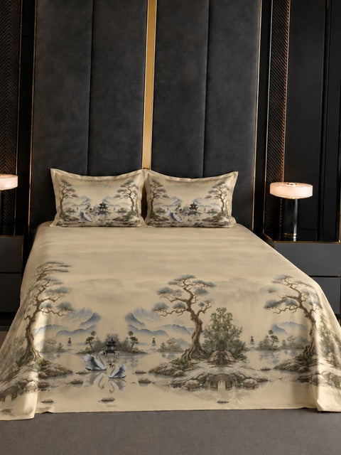 Nazaara_Ehsaas_Bedsheet_pure_Cotton_Cream