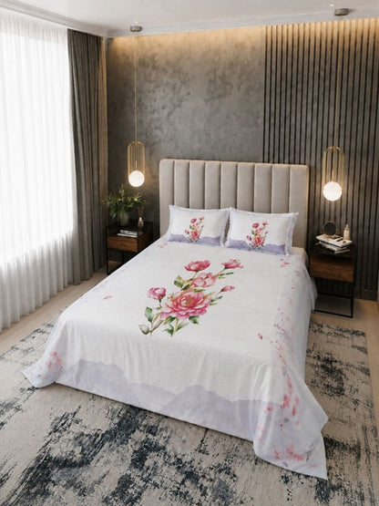 Nazaara_Raunak_Cotton_Bedsheet_Lavendar