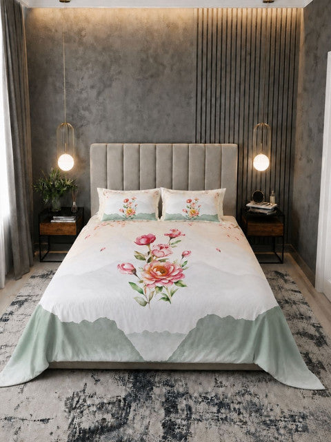 Nazaara_Cotton_Sage_Bedsheet
