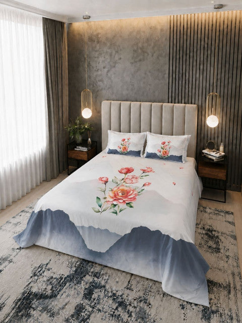 Nazaara_Cotton_Bedsheet_Dark Grey