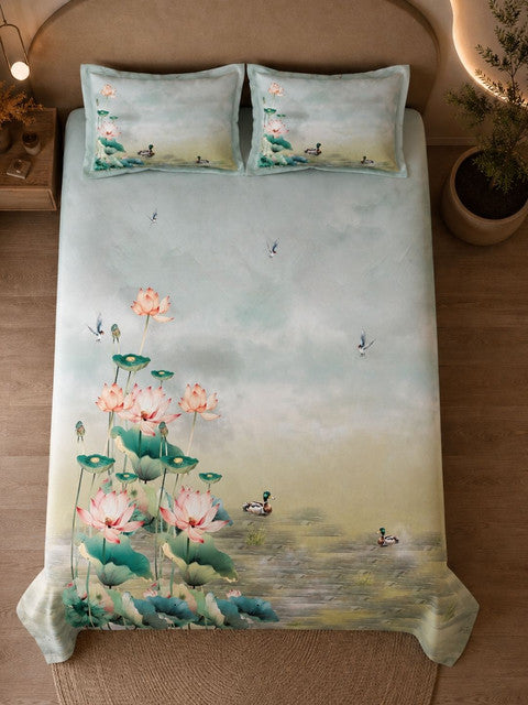 Nazaara_Aabha_Cotton_Bedsheet_Tan