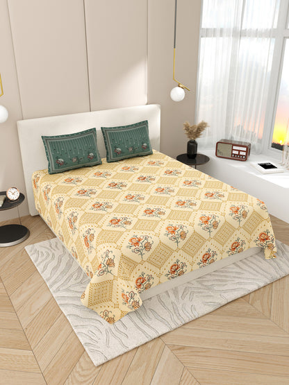 Kashida_Printed_Bedsheet_Green