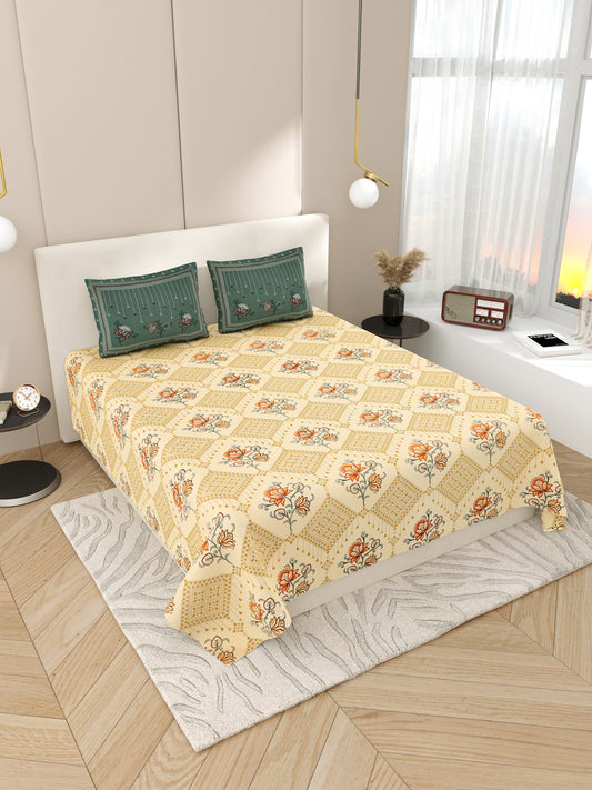 Kashida_Printed_Bedsheet_Green