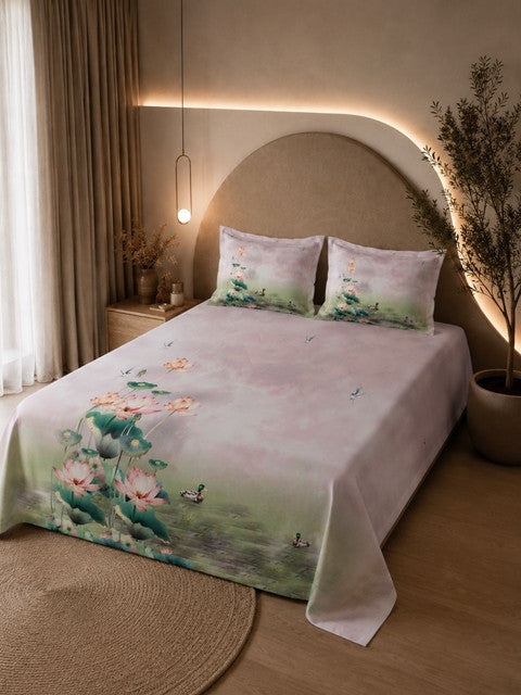 Nazaara_Aabha_Cotton_Bedsheet_Purple