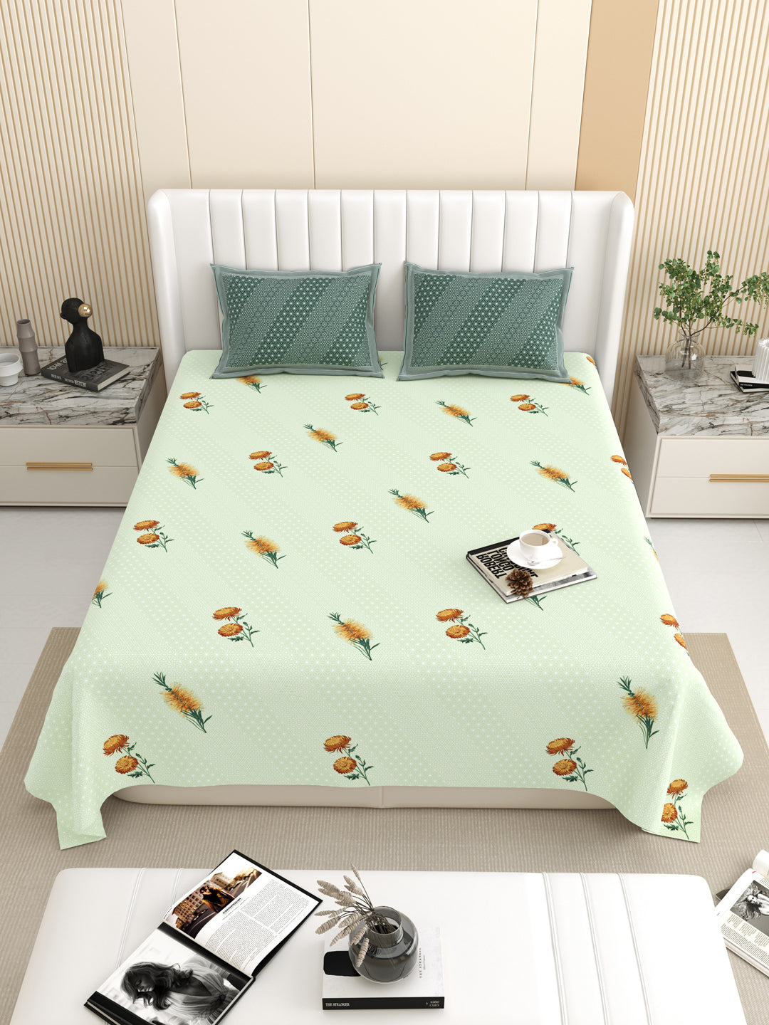 Antartic Snow White Pure Cotton Bedsheet