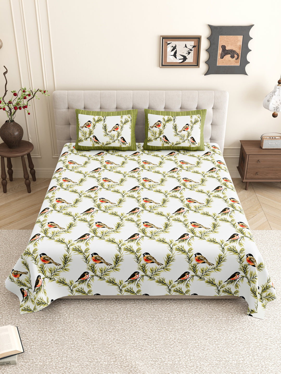 Bedsheet_Green_Printed