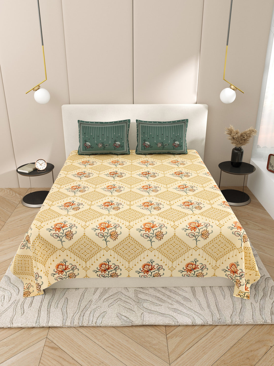 Kashida_Bedsheet_Green