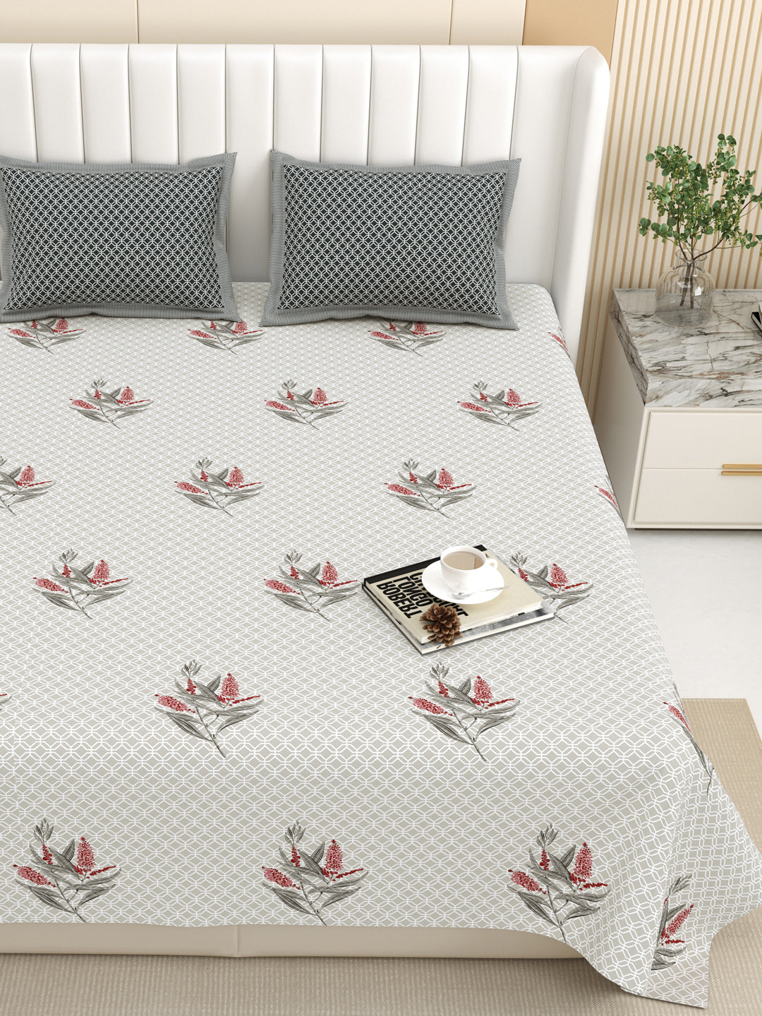 Artic_Snow_Grey-Bedsheet_Cotton