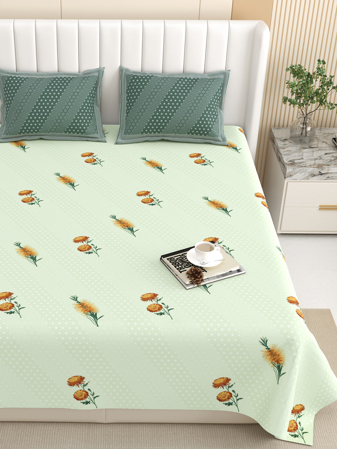 Antartic Snow White Pure Cotton Bedsheet