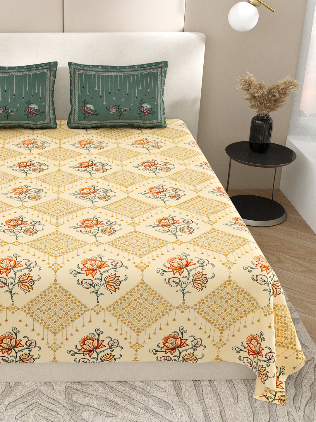 Kashida_Printed_Bedsheets_Green