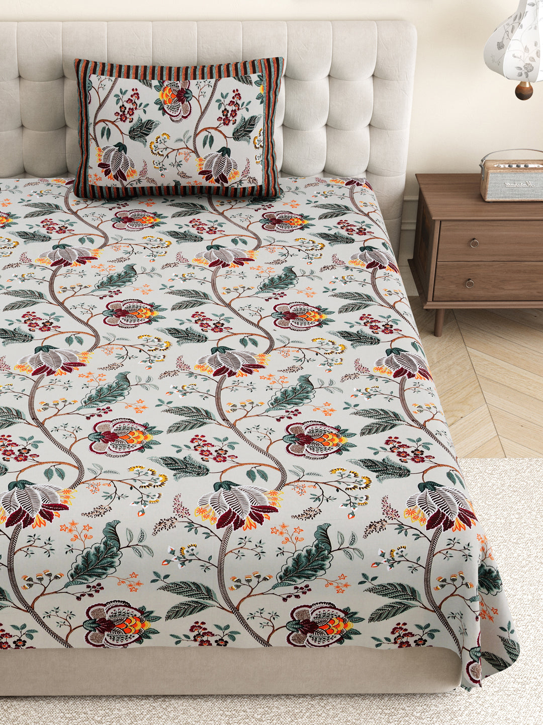 Dark Grey_Bedsheets_with_Pillow_Cover