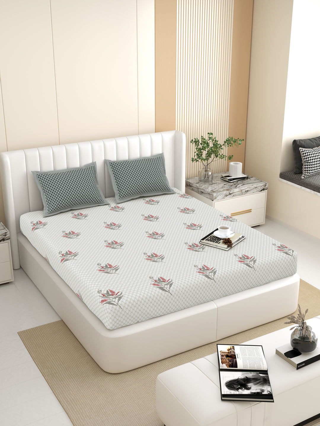 Artic_Snow_Grey-Bedsheets_Cotton