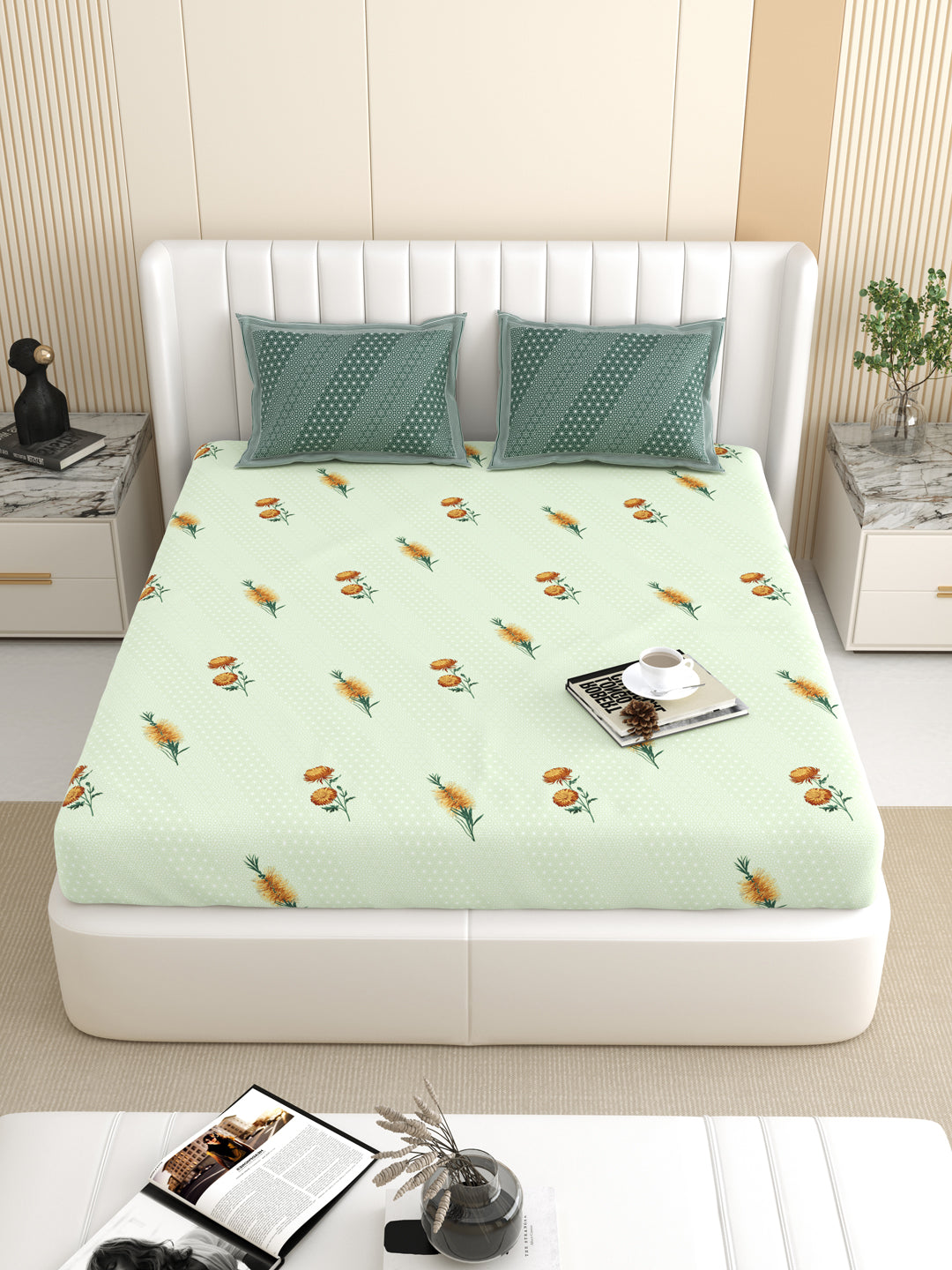 Antartic Snow White Pure Cotton Bedsheet